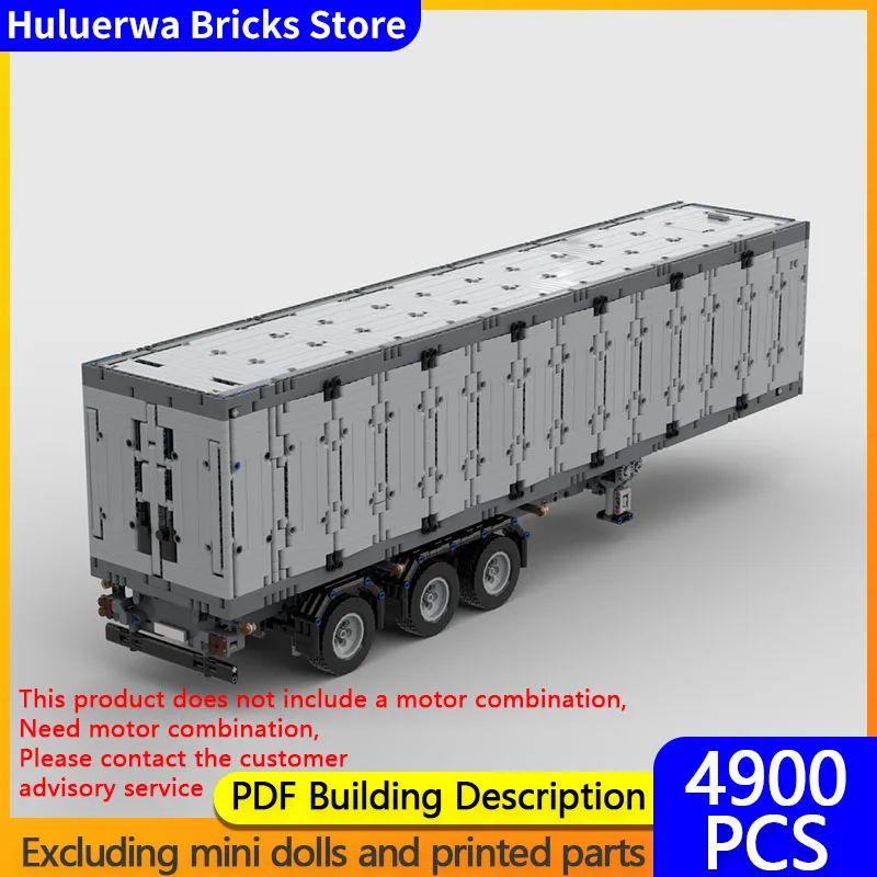 

Модель городской автомобиль MOC, строительные кирпичи, прицеп с раздвижными шторами, модульная технология, детские праздничные подарки, сборка игрушек, костюм