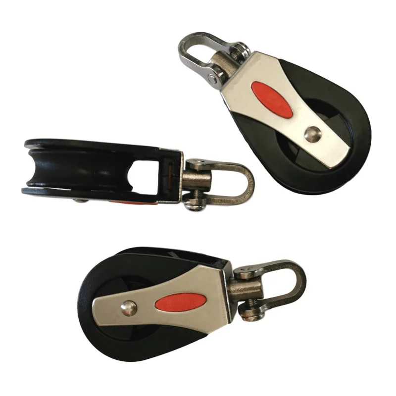 Bloque de polea Universal para velero, accesorio de rodamiento liso con cabeza única giratoria, 2 piezas, 1500 libras de carga