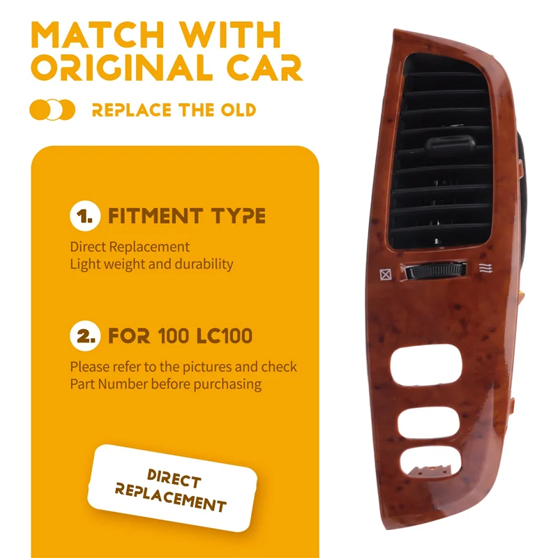 

AW-для Toyota Land Cruiser 100 LC100 FJ100 Ujz100 салон автомобиля приборная панель вентиляционное отверстие панель 1997-2007 годов RHD