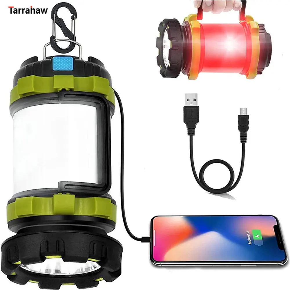 

Portable Camping Flashlights Rechargeable High Capacity Power Bank Waterproof Hiking Fishing Riding Lamp Torch Flash Led Lights