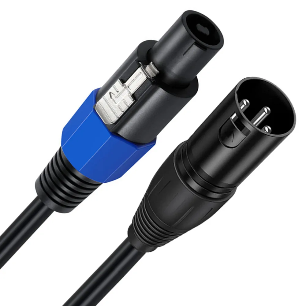 Speakon To XLR Cable Audio Jack Speak SOUND Male To XLR Female Male Extension Cable - Pro DJ PA Gig Stage Microphone Mic 3 Pin