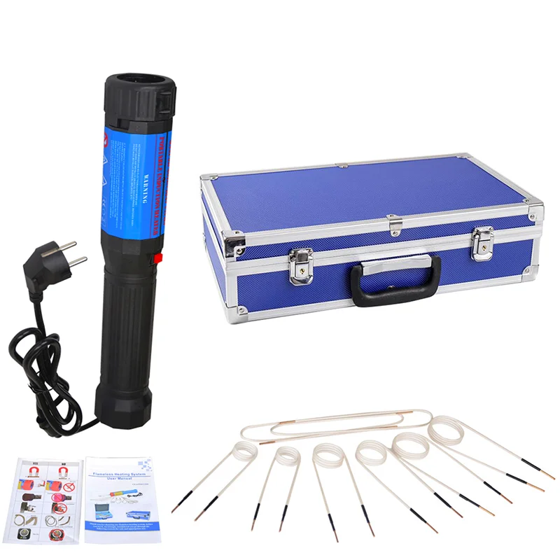 

1400W Magnetic Induction Heater Kit Handheld High-frequency Flameless Auto Repair Tool 8/10 Coils 110V/220V