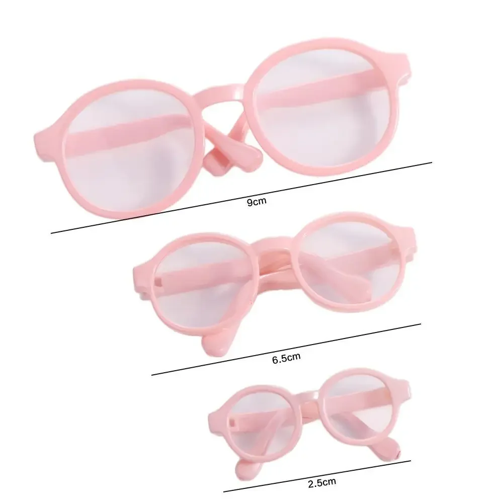 ตุ๊กตาอุปกรณ์เสริม Macaron ตุ๊กตา Glassses โปร่งใสสี Candy รอบแว่นตาพลาสติก 2.5 ซม.6.5 ซม.9 ซม