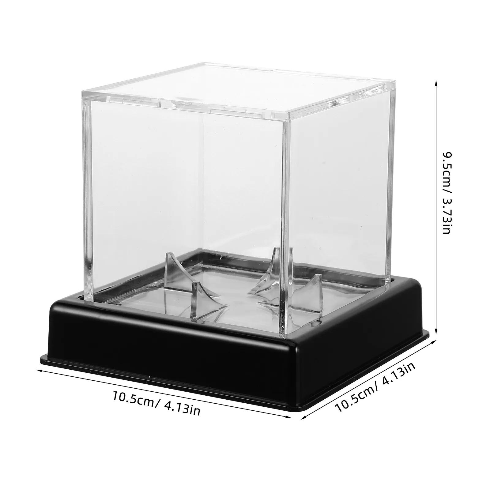 1Set Acrylic Baseball Display Case Transparent Clear Desktop Holder for Home Indoor Use Baseball Collection Showcase Small Space