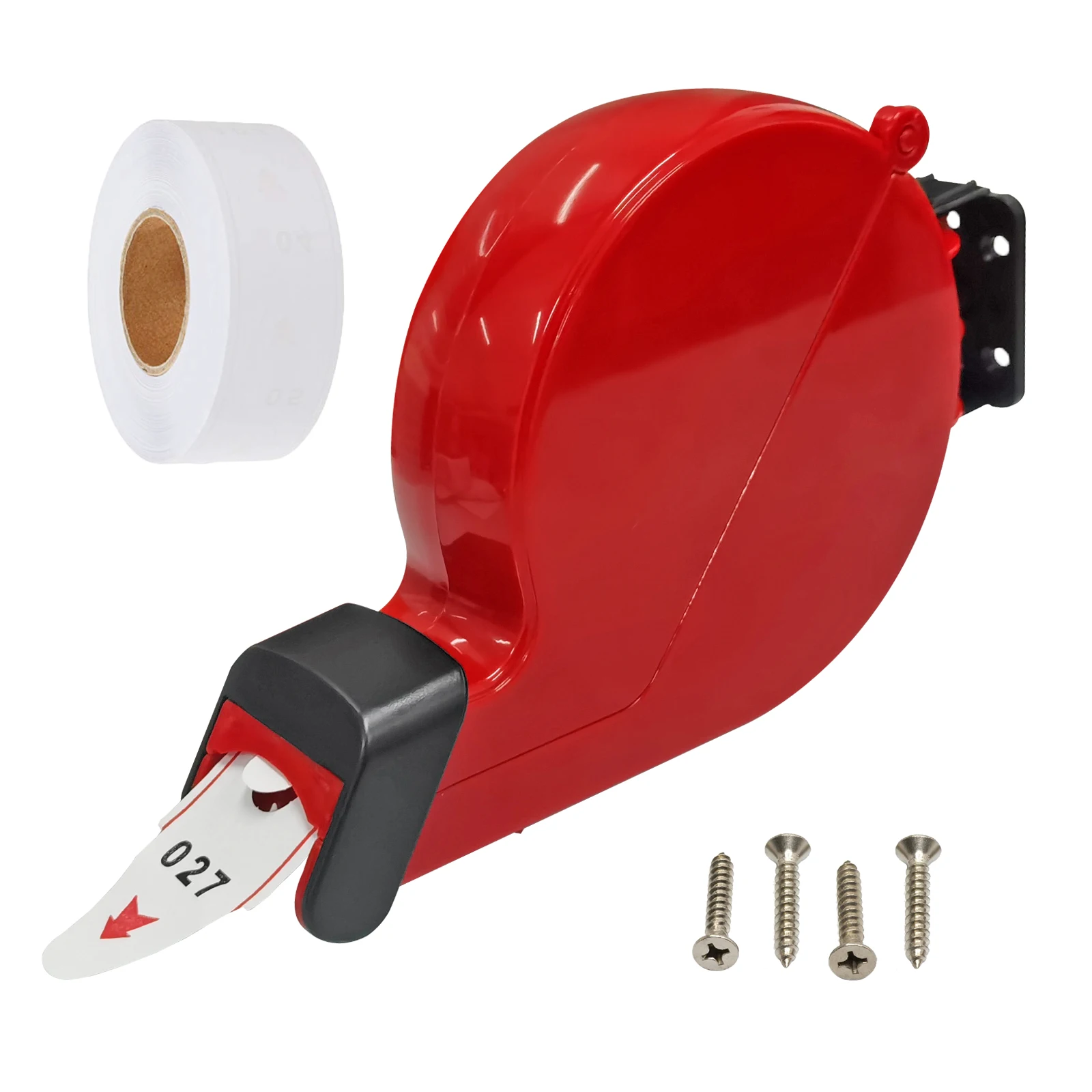 

Ycall Turn O Matic Ticket Dispenser Take A Ticket Numbering Device with 3 Digit 2000pcs Paper Roll for Desk Wall Counter Queuing