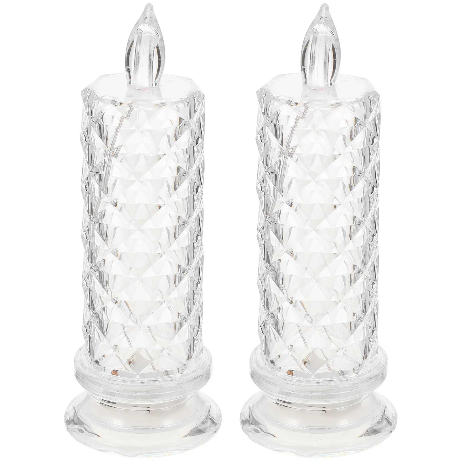 2 قطعة LED مصباح كهربائي محاكاة الشموع عديمة اللهب لغرفة النوم منضدية الديكور عطلة لوازم الحفلات #5