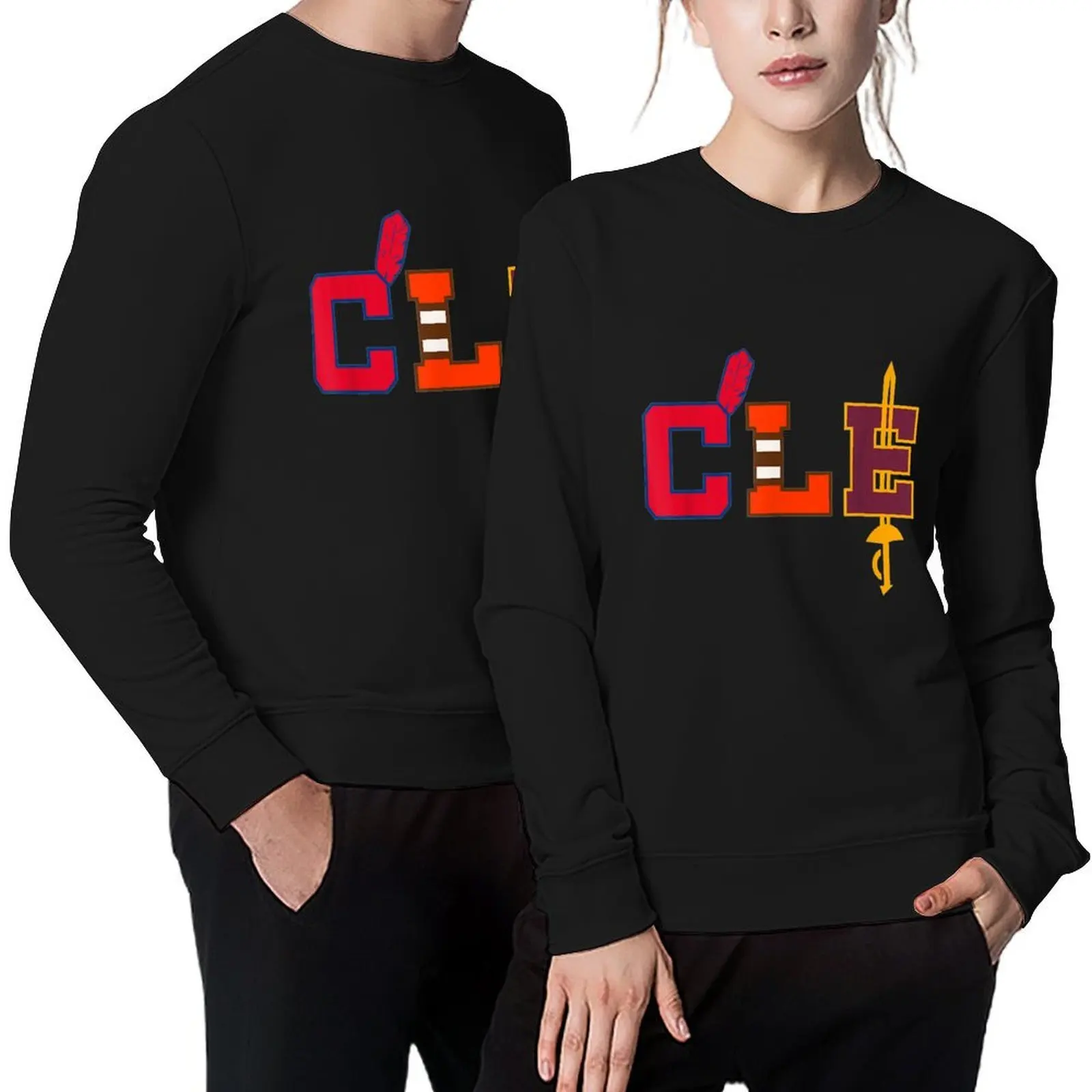 

CLE Cleveland 216 Basketball Baseball Football Pullover tracksuit male clothes pullover