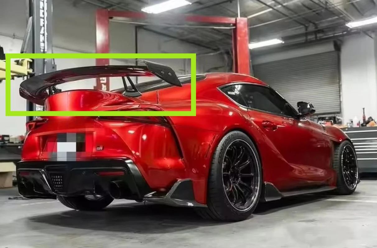 

Aerodynamic FORToyota GR Supra A90 A91 MK5 Carbon Fiber Swan Neck Rear Spoiler Wing