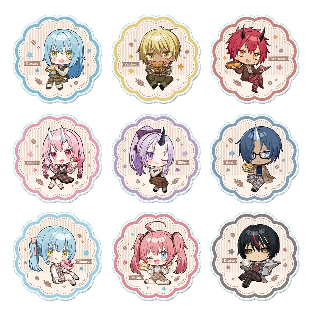 That Time I Got Reincarnated as a Slime Cafe Food ver Shion Rimuru Benimaru Shuna Diablo Veldora Heat-Resistant Acrylic coasters