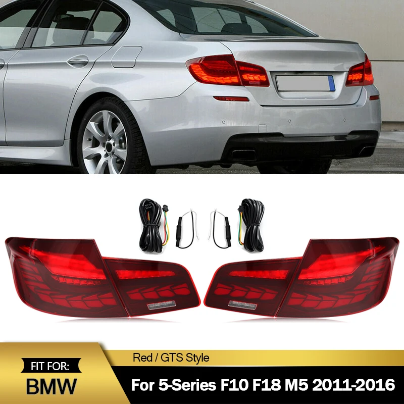 MAGICKIT LED GTS Tail Lights Brake Lamp for BMW 5 Series F10 F18 M5 528i 550i 535d 535i  2011-2016 M5  LED Tail Light Assembly