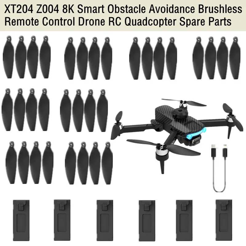 Xt204 Z004 8K Slimme Borstelloze Afstandsbediening Rc Drone Quadcopter Reserveonderdelen 3.7V 1800Mah Batterij/Propeller