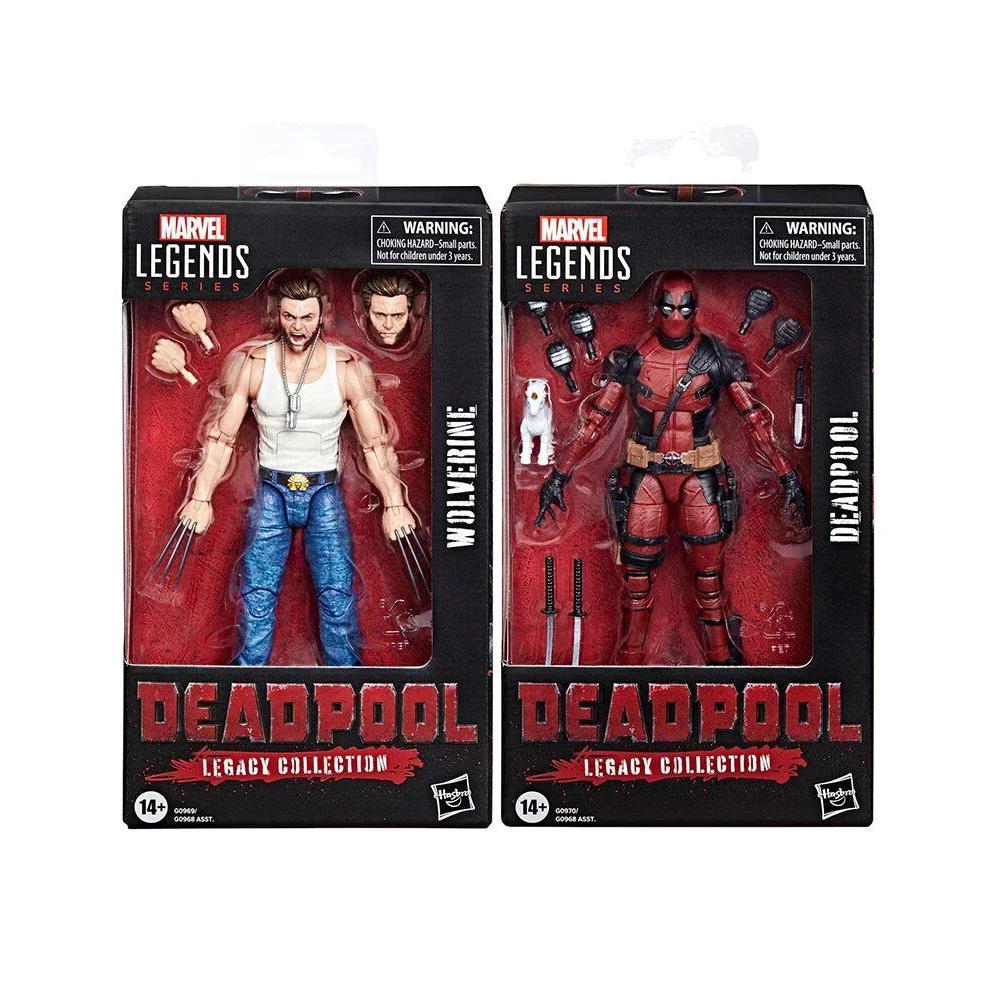 In Stock Marvel Studios Deadpool Movie 3 Exclusive Collection Deadpool and Wolverine Logan 6” Action Figures Model Collection