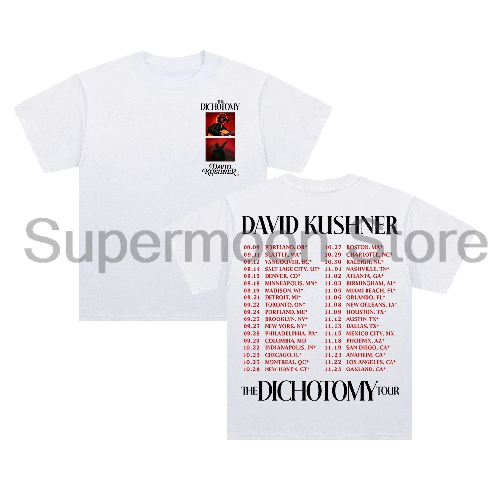 David Kushner The Dichotomy Tour 2024 T-shirt Crewneck Short Sleeve Cotton Tee Women Men Streetwear Hip Hop Clothes