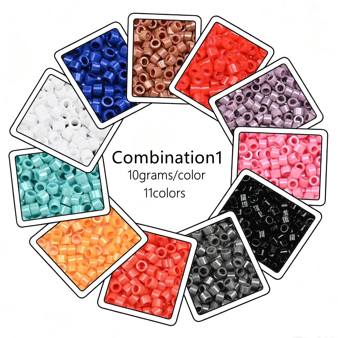 13750 Stück/Set 2 mm große japanische Glasperlen, zylindrische Perlen für die Schmuckherstellung, Halskette, Armband, DIY-Zubehör, 11 Farben – Detail 6