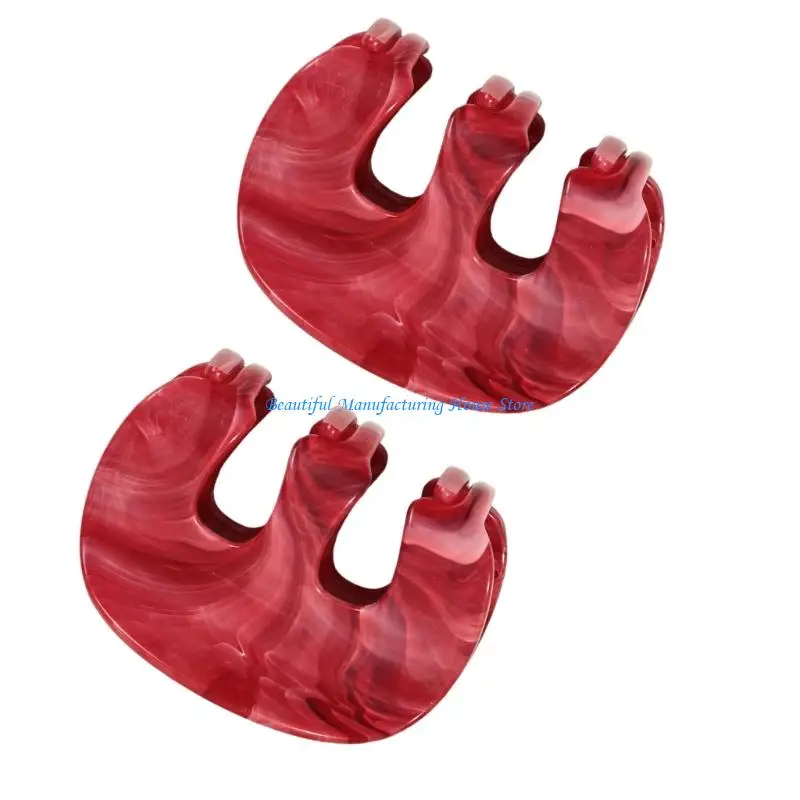 

E56A Smooth Hair Claw Clip Size Marble Design Gentle On Scalp Claw Clip Barrettes