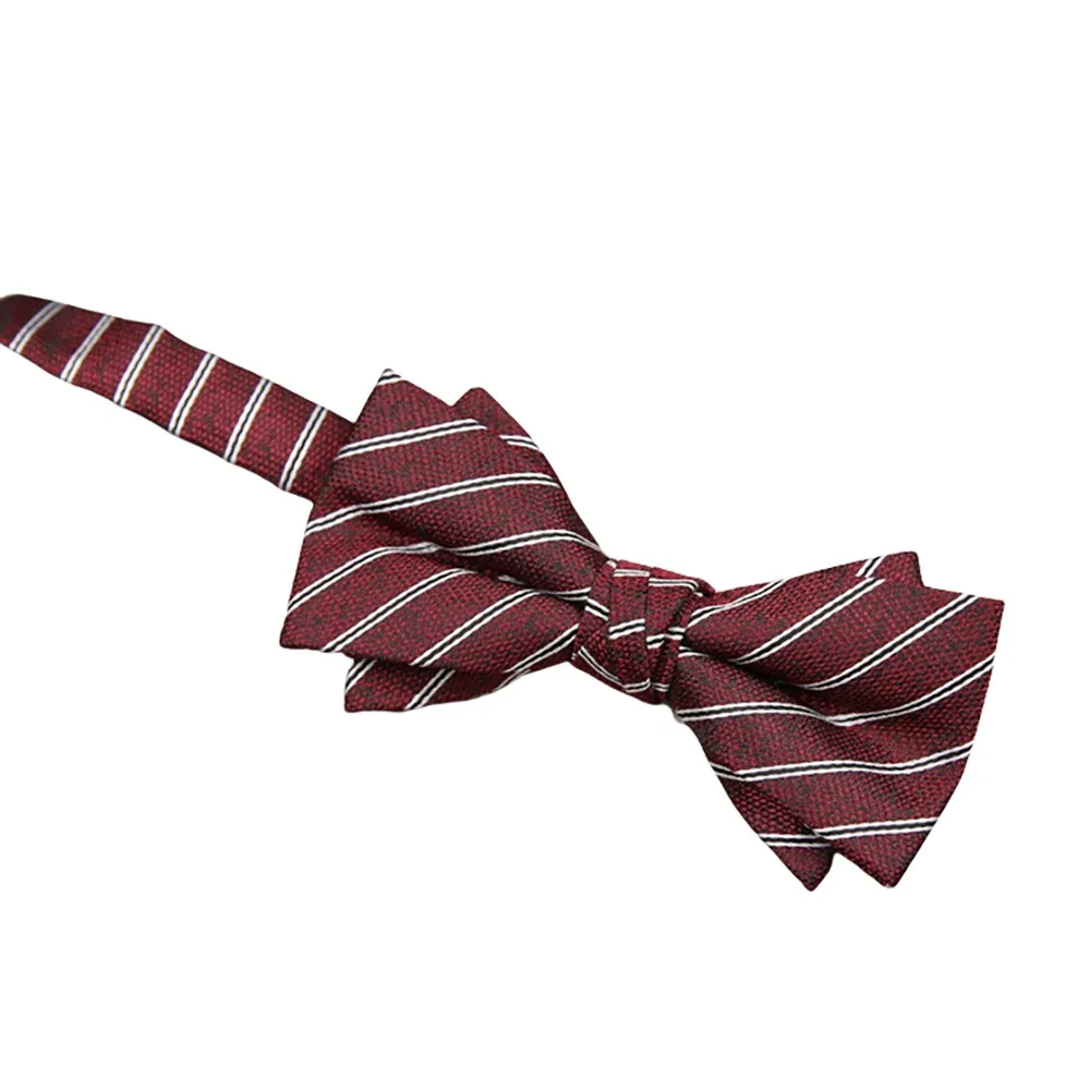 

Creative Adjustable Red Serise Bow Tie Bowknot Soft Men Necktie Flower Stripes Bridegroom Groomsman Cravat Shirt