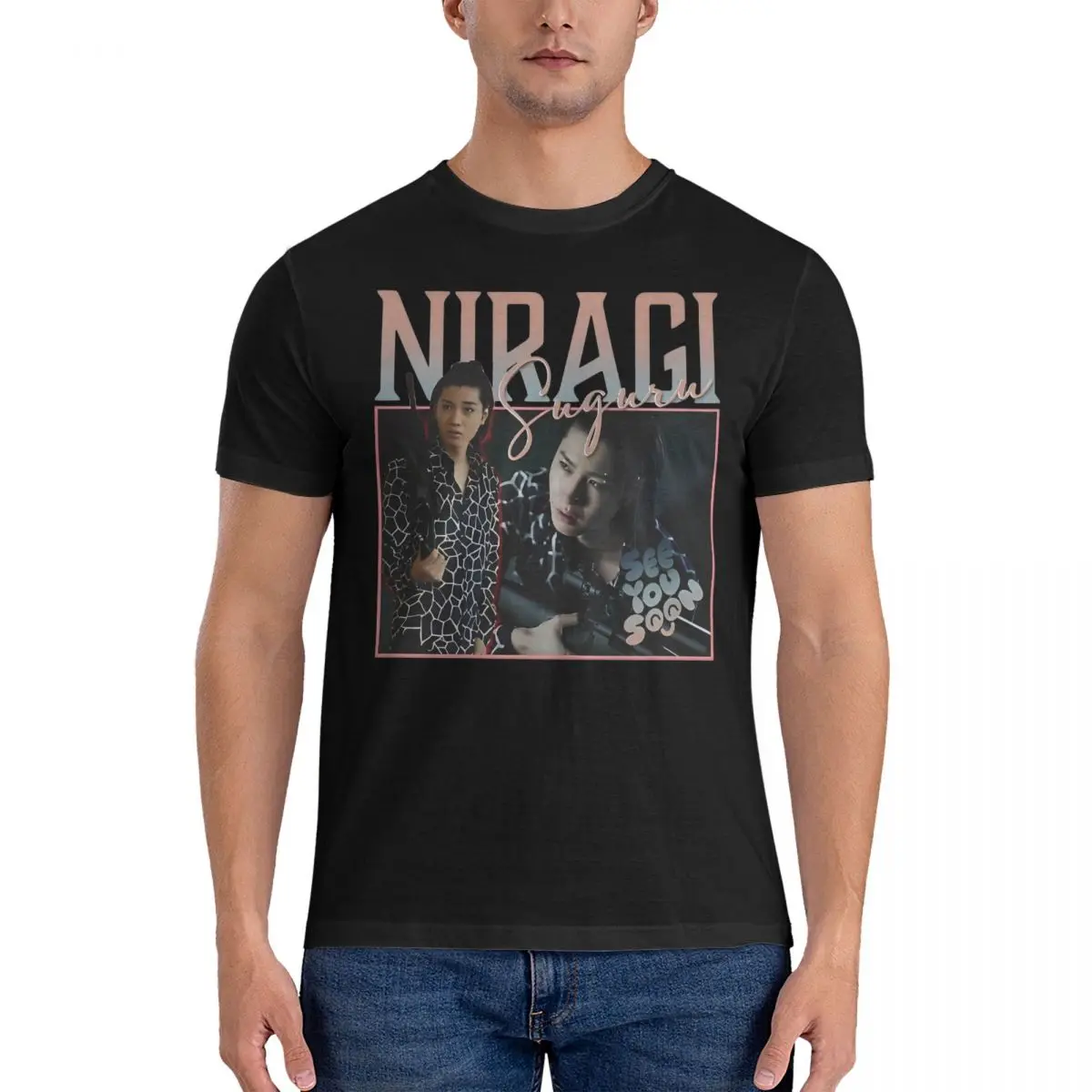 Men Niragi Suguru Alice In Borderland T Shirts 100 Cotton Clothes Summer Short-Sleeved T-Shirt O-Neck Tee Shirt Plus Size