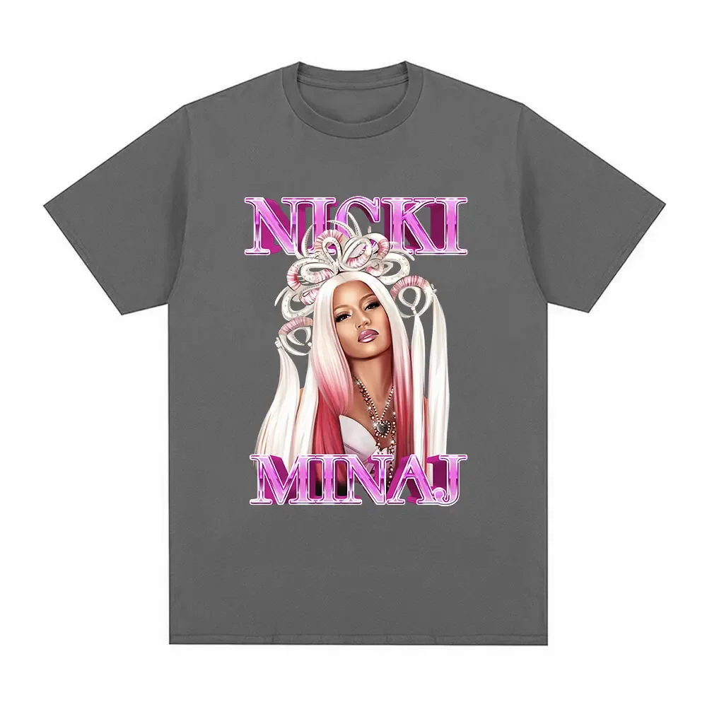 Rapper Nicki Minaj Pink Friday 2 Graphic T Shirt Fashion Hip Hop Short Sleeve Oversized T-shirts Summer Casual Cotton T Shirts