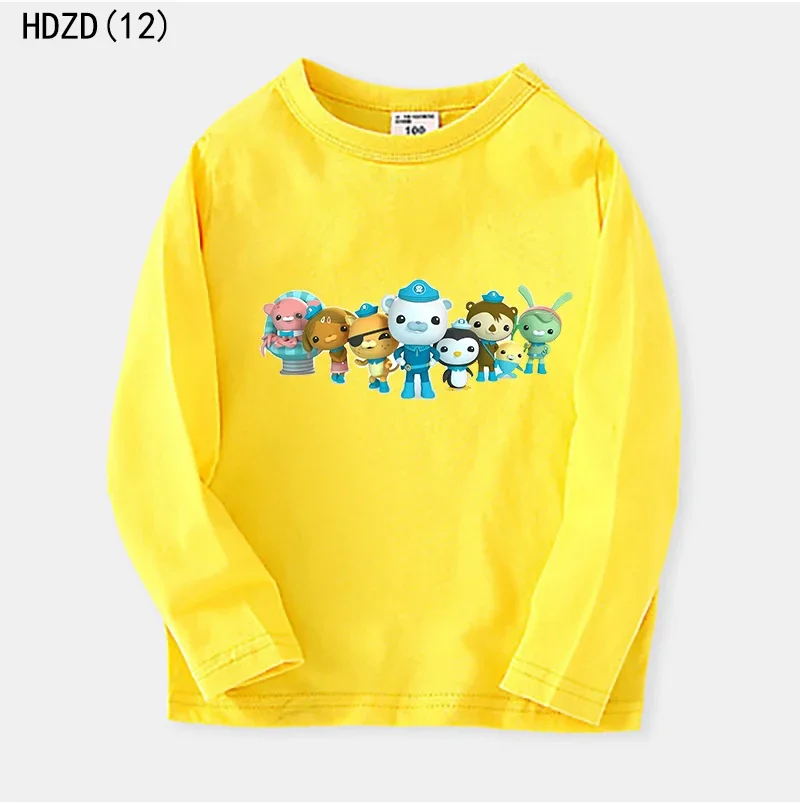 The Octonauts Kids Boys Girls T-shirts Baby Long Sleeve Tops Children Spring Cotton Clothing  Boy Toddler T Shirts