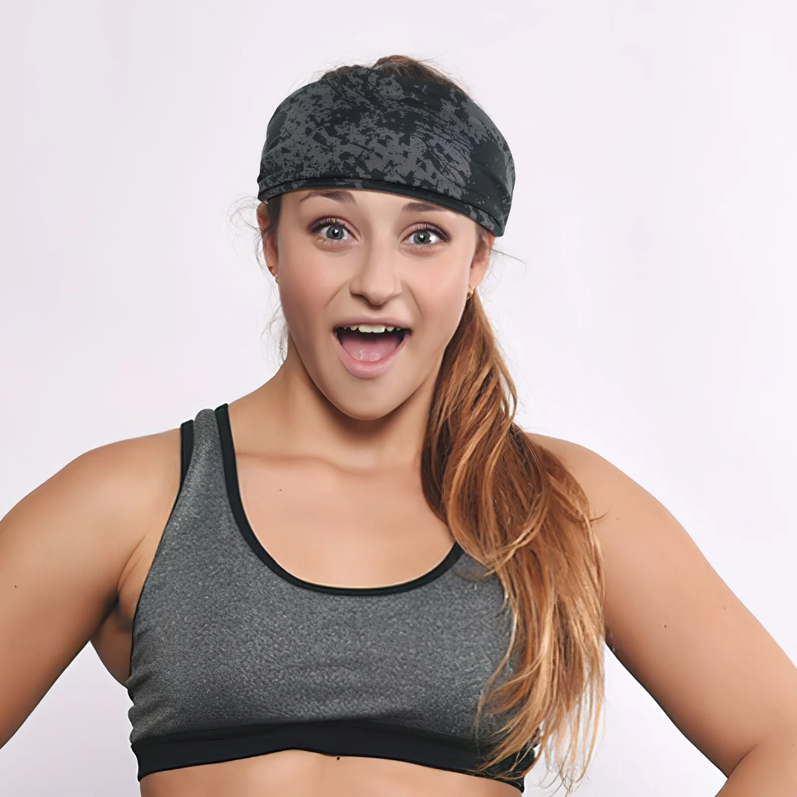 

Headband Breathable Elastic Sports Head Workout Headband Wrap For Gym Yoga Running Fitness Stretchy Hair Bands