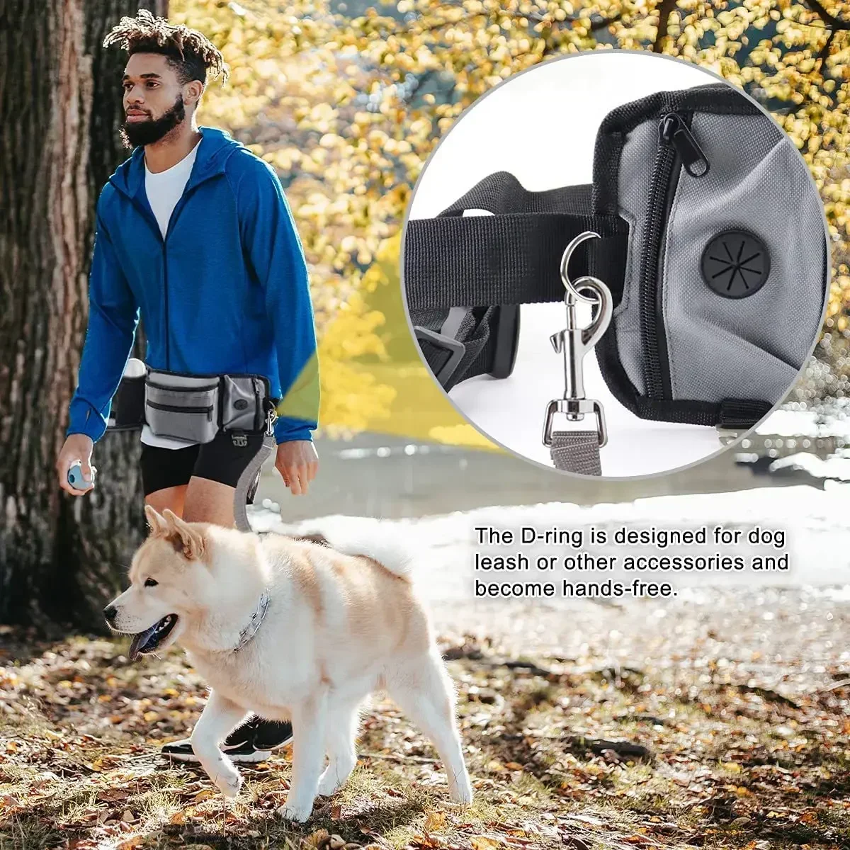 Walking Dog Bag Training Dog Backpack Pet Training Waist Pack Outdoor Fitness  Multifunctional Dog Snack Bag