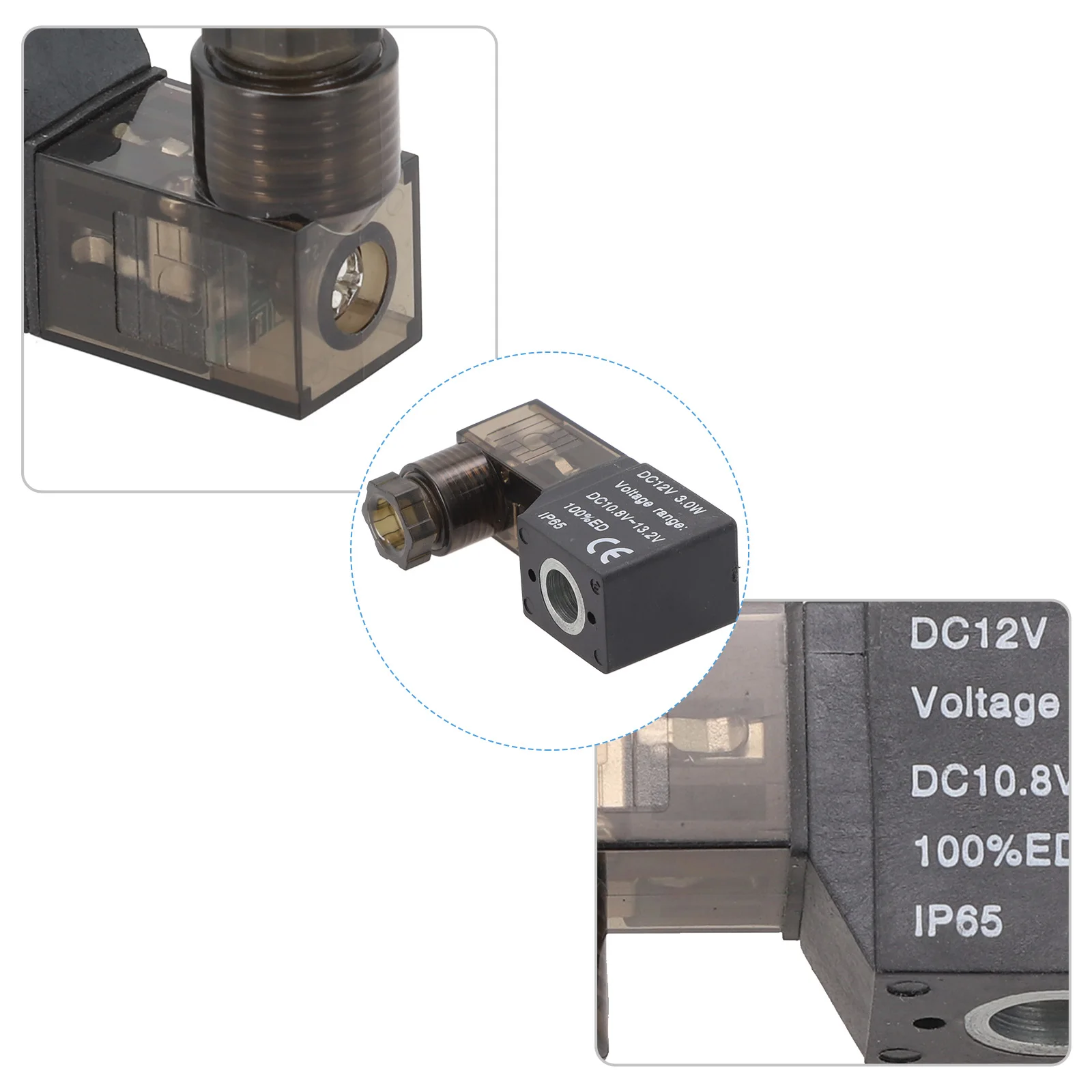 1x 4V110 Lectrical Pneumatic Solenoid Valve Coil Suitable for a Wide Range of Voltage Options Plastic+Copper Material
