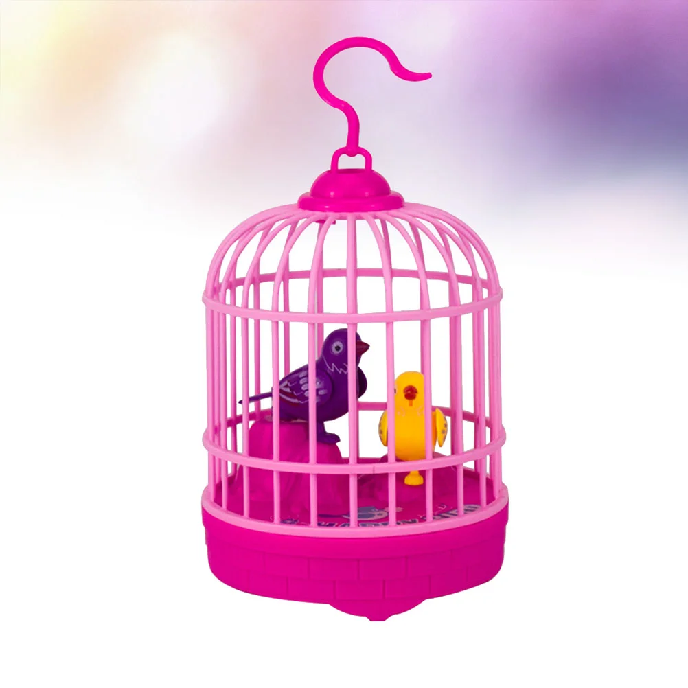 Bird Cage Toy Voice Control Simulation Parrot Imitation Cages Kids Electric Mini Sensor