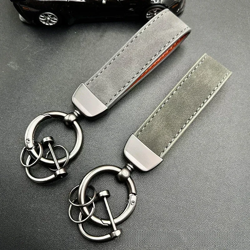 Nazwa własna Logo Skórzany brelok do kluczy samochodowych Moto Spersonalizowany dla mężczyzn i kobiet Brelok do kluczy Kreatywne proste breloki do kluczy Prezent — zdjęcie 3
