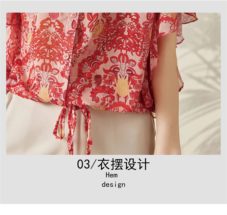 camisas florales de manga corta blusas de flores rojas para mujer