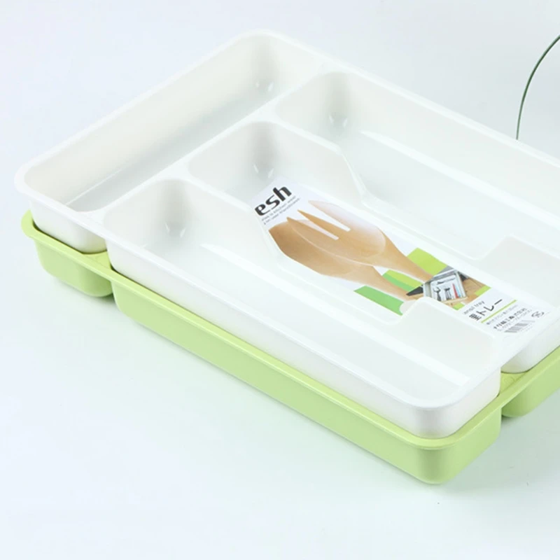 Drawer Tray Spoon Forks Cutlery Separation Finishing Rack Storage Box