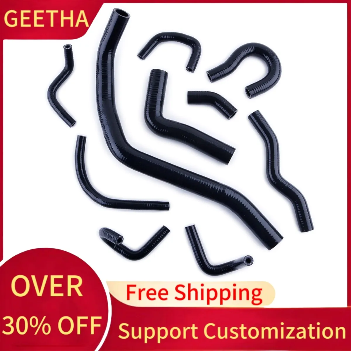 For 1988-1991 Honda Civic CRX ED3 ED4 ED6-ED9 EE2 EE4 D15B2 D15B7 Silicone Radiator Coolant Hose Pipe Tube Kit