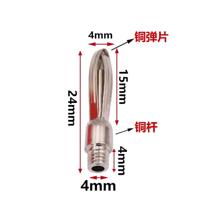 10 sztuk 3mm 4mm typu latarnia wtyczka bananowa z gwintem M3 M4 M5 wtyk Audio bezlutowane na zimno elektryczne DIY