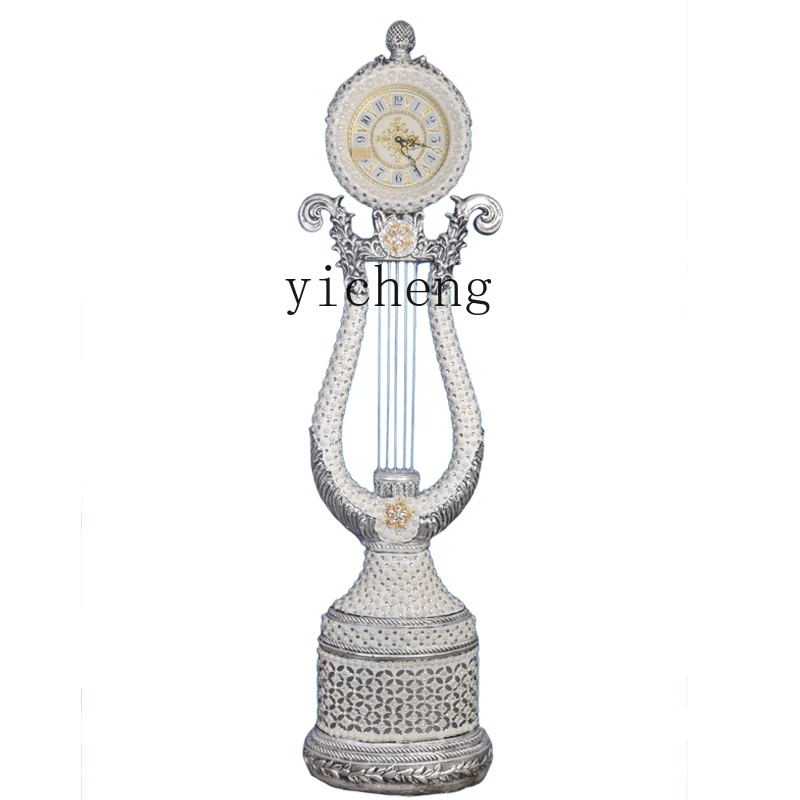 

Tqh Large Sized Creative the Grandfather Clock Villa Living Room Antique Standing Grandfather Clock Simple Holder Clock