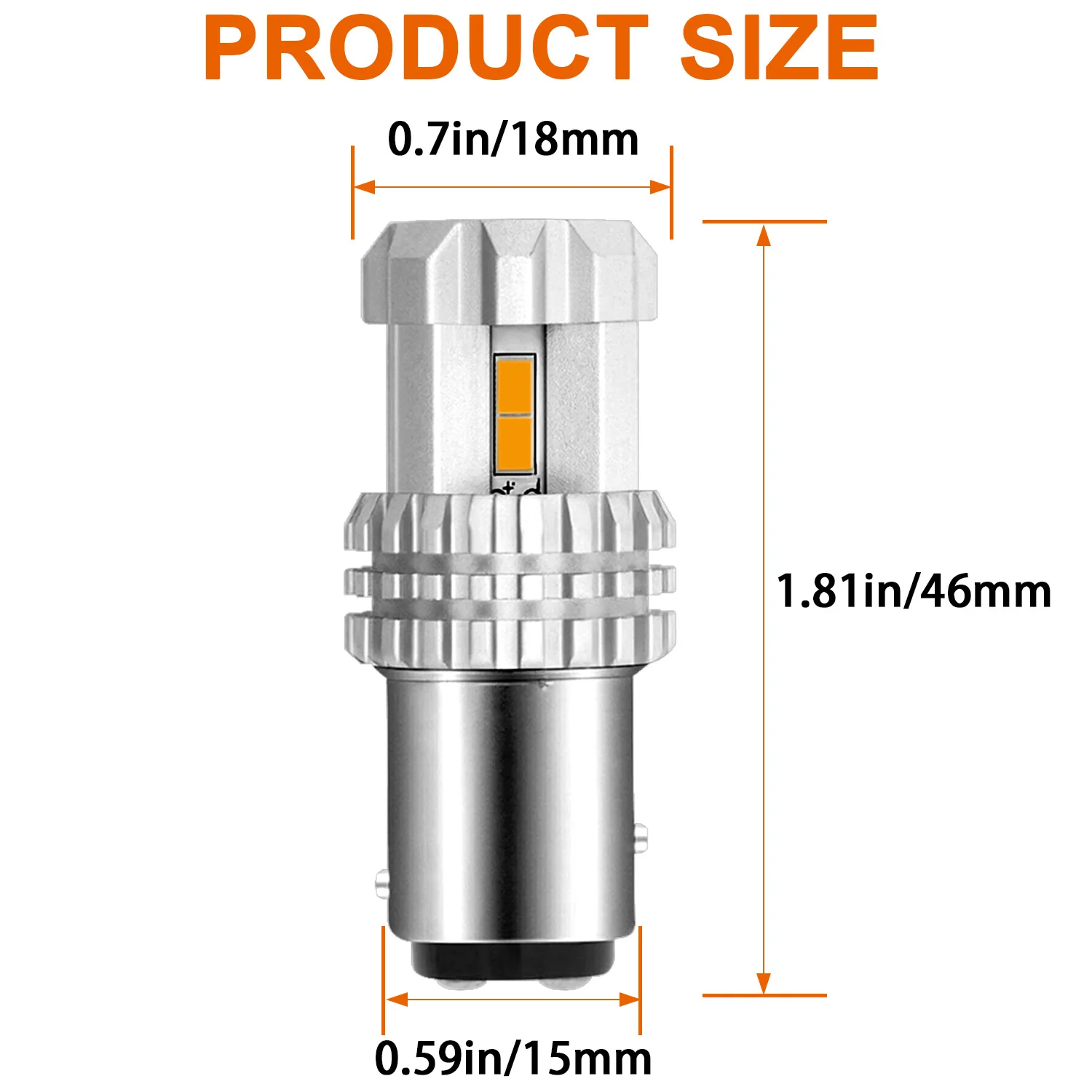 Winetis Watermelon LED Bulb for Glass Lens Lights 1157 2 One Wire Style Super Bright New Marker Lights