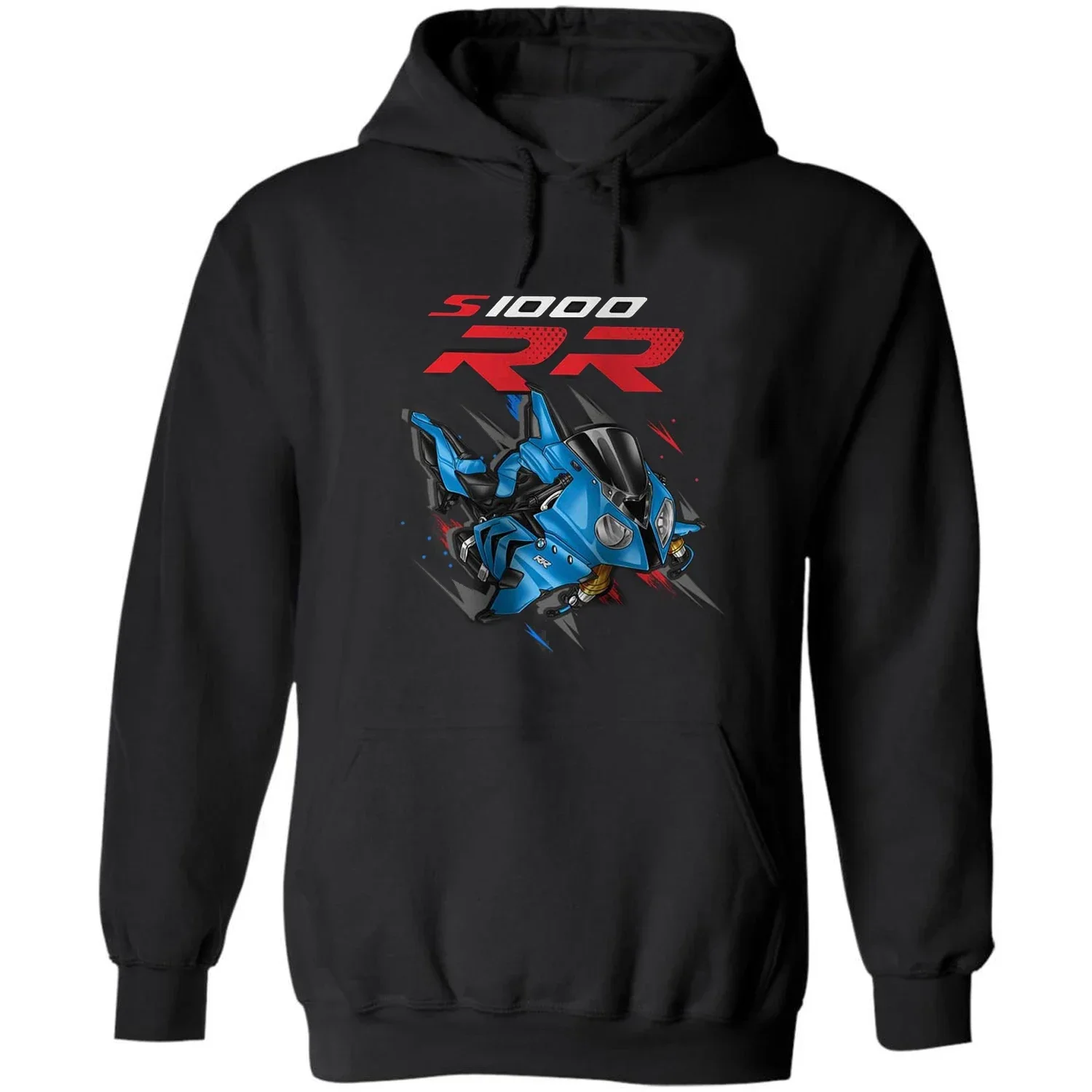 Classic German Motorcycle S1000RR Shark Inspired Pullover Hoodie New 100% Cotton Casual Mens Sweatshirt Fashion Rider Streetwear