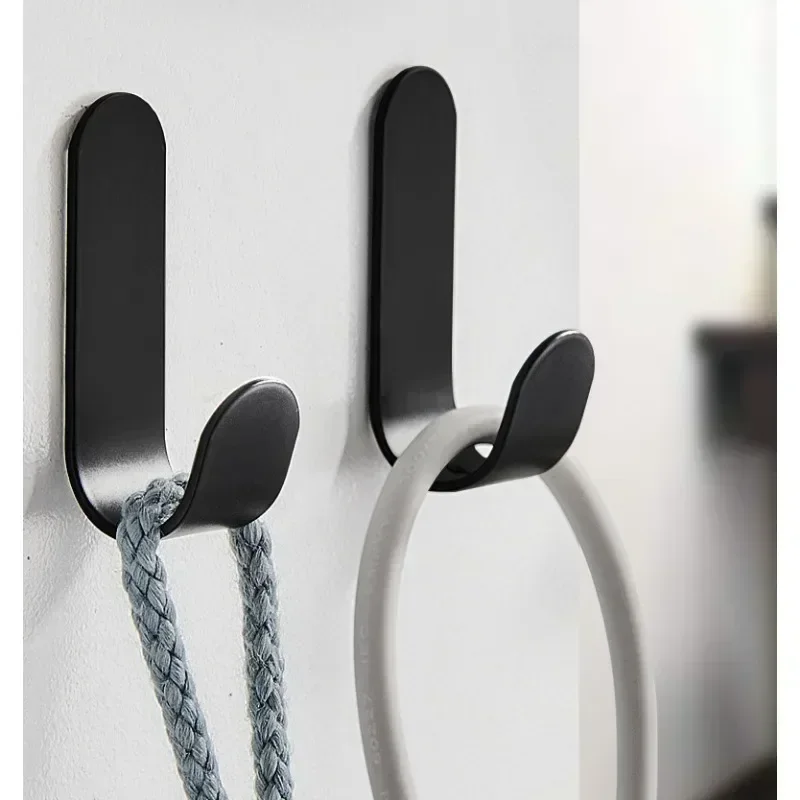 Multi-purpose Wall Organizer Hook Behind-door Key Cloth Hanger Hook Bathroom Robe Towel Holder Rack Kitchen Hardware Shelf Hook