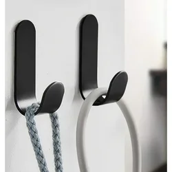 Multi-purpose Wall Organizer Hook Behind-door Key Cloth Hanger Hook Bathroom Robe Towel Holder Rack Kitchen Hardware Shelf Hook