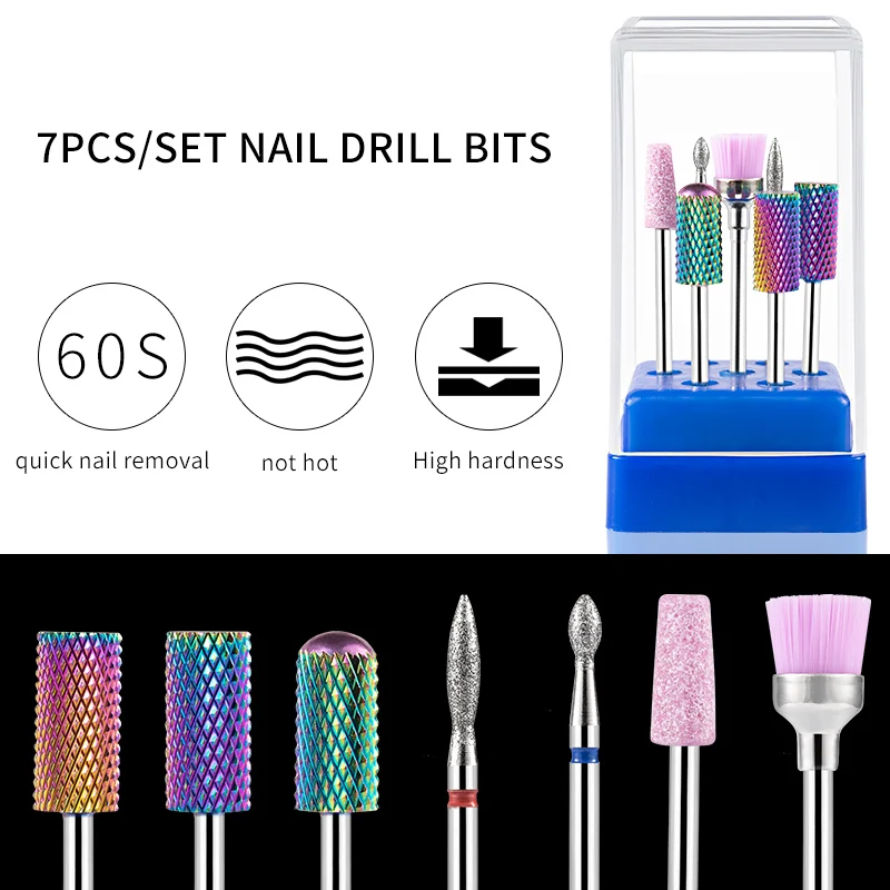 Ceramic Tungsten Cutters For Manicure Carbide Nail Drill Accessories Bits Nail Art Equipment Tools For Machine Milling Cutter