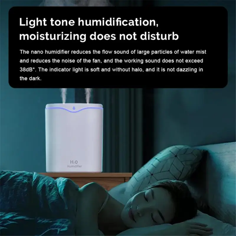 2.2L Mini Air Humidifier Double Spray Humificador Large Capacity Usb Aromatherapy Spray Air Purifier Home Аромадиффузор Для Дома