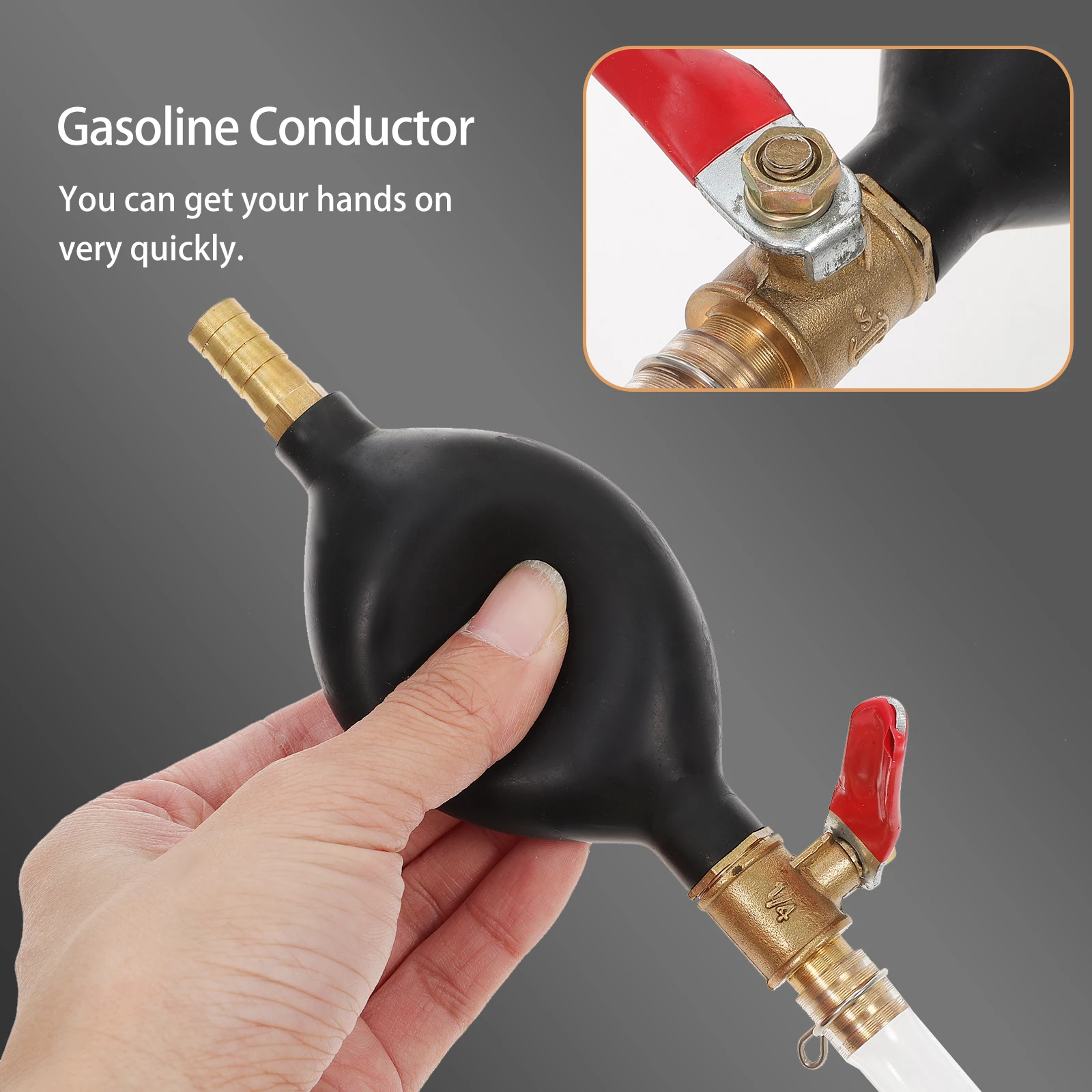 

1pc 10Mm Manual Petrol Syphon Hose Oil Conductor Conduction Pump Fuel Transfer Hose For Truck Drivers Repair