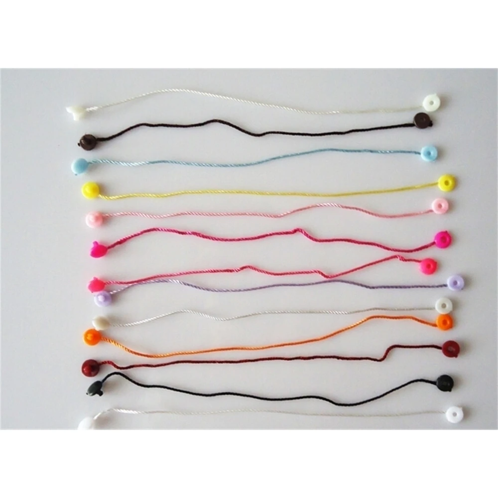 950pcs Circle Headed Hang Tag Seal with Nylon String, Garment Tags Hanger Cord, Thread Tag Pins, Round Loop Lock Cords