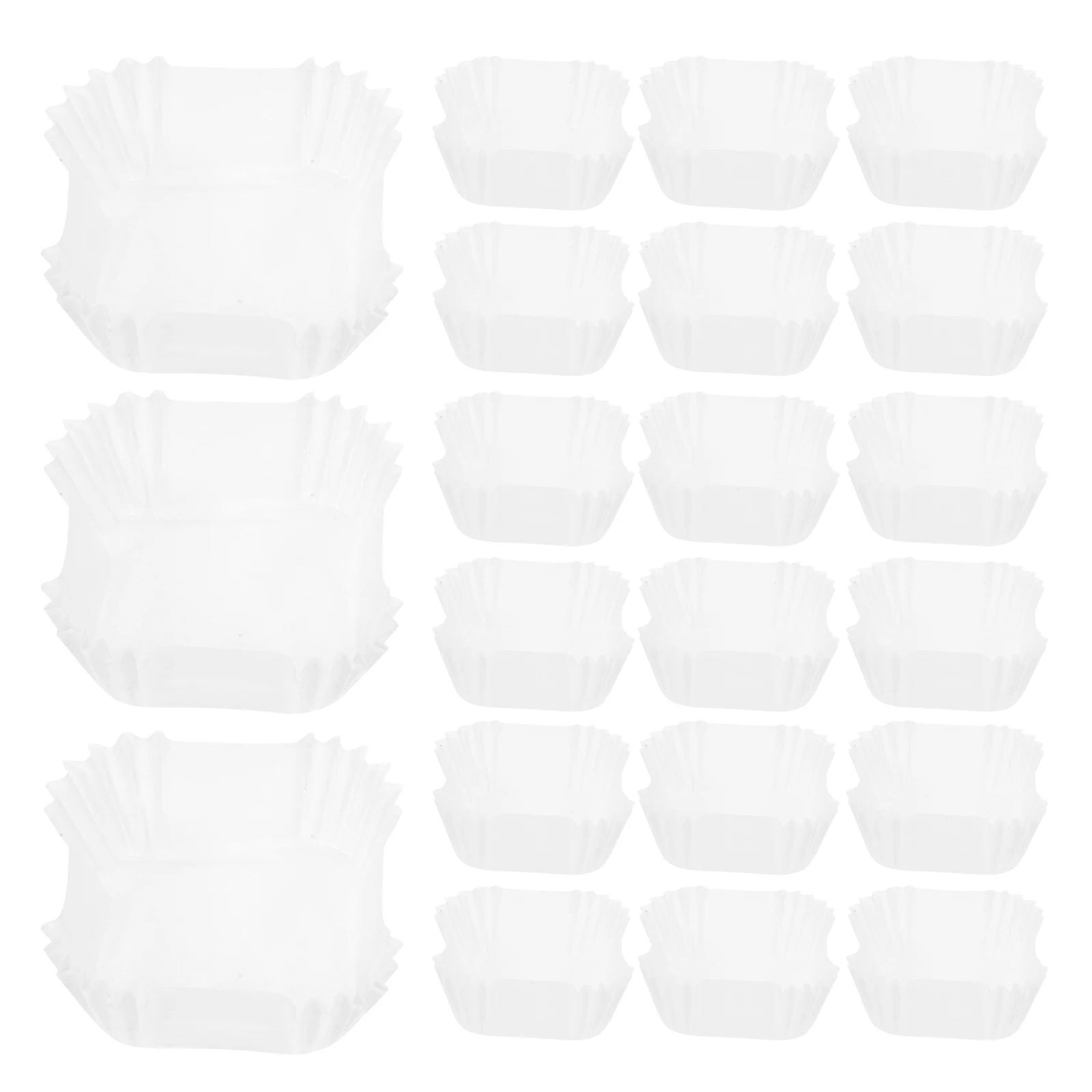 

1000pcs Square Cake Cups Large Muffin Liners Cupcake Baking Paper Parchment Tray Non Stick Food Grade Disposable