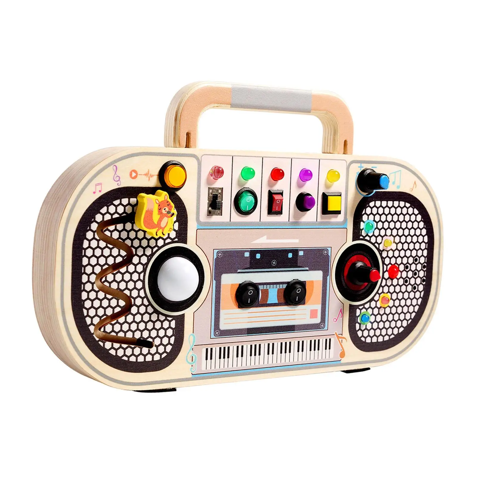 

Развивающая игра-головоломка «Светящаяся доска с выключателями» с ручкой, Монтессори-игрушка с LED-подсветкой для детей дошкольного возраста