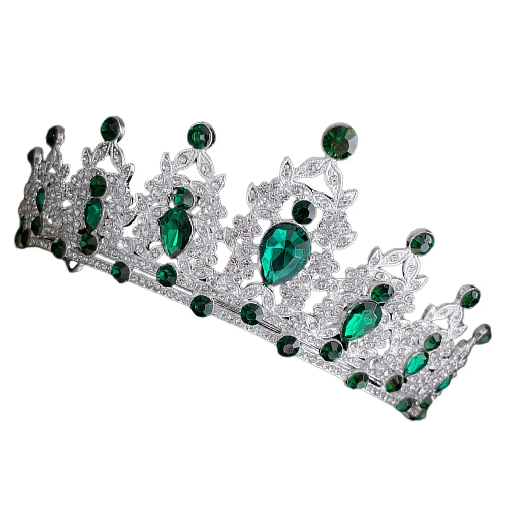

Baroque Crown Tiara Crystal Bridal Hair Accessories Wedding Birthday Halloween Quinceanera Party Prom Zinc Alloy for Women