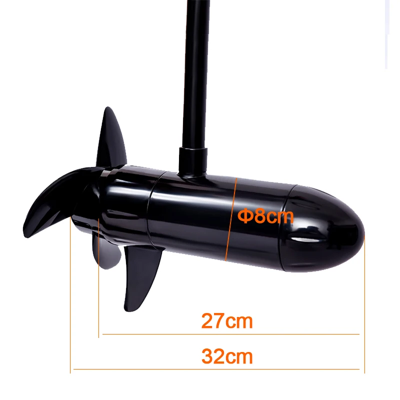 40lb 12v Thrust Outboard Electric Trolling Motor Brush Motor Three Blades of Propeller Screw for Inflatable Boat