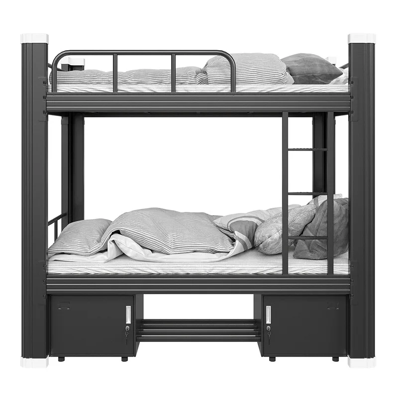 

Upper and lower bunk iron frame beds, double high and low frame double dormitory apartment single iron bed