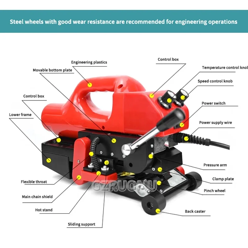 Geomembrane Welding Machine Dual Track Hot Wedge Welder HDPE Tunnel Special Climbing Welder Impermeable Membrane PVC Pond Liner