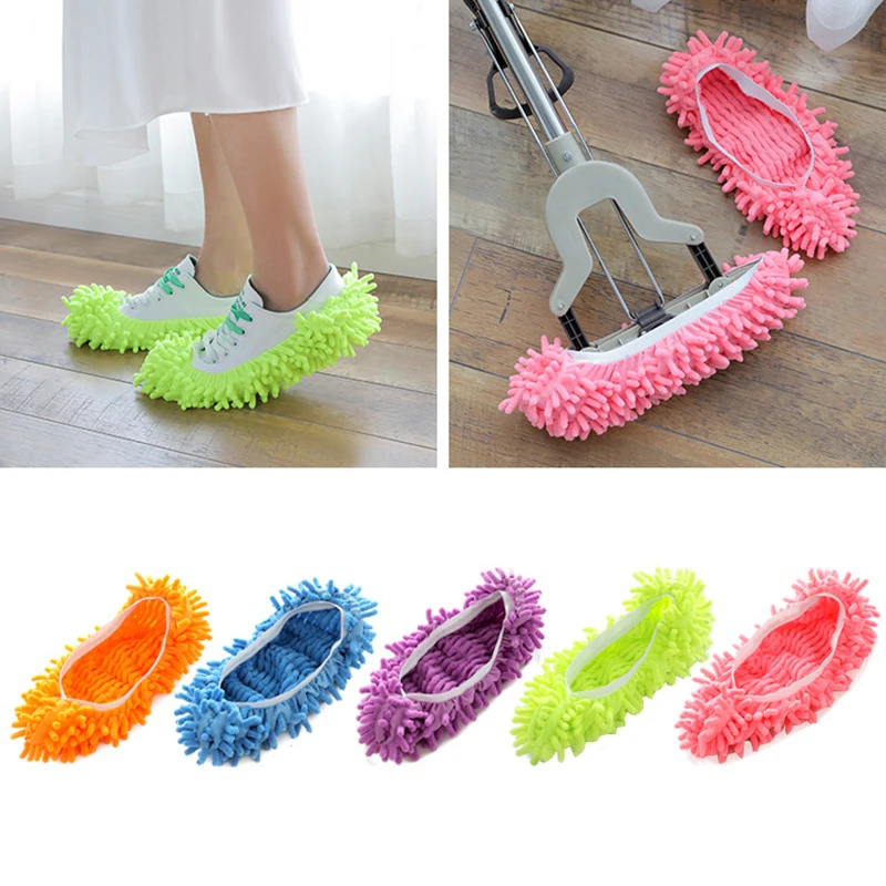 Floor Dust Microfiber Cleaning Slipper Lazy Shoes Cover Mop Window Cleaner Home Cloth Clean Cover Microfiber Mophead Overshoes