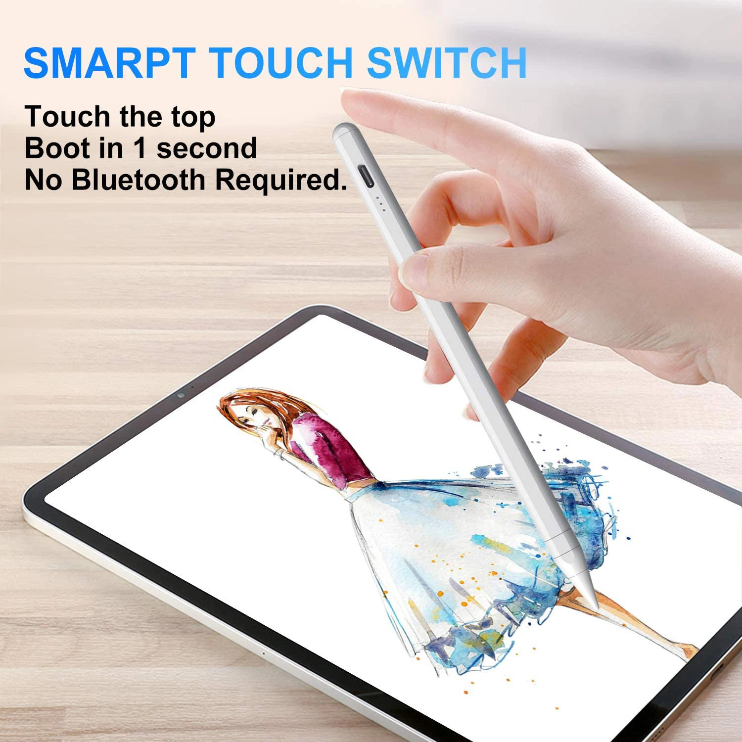 Stylus Pen for Apple Pencil with LED Power Indicators Palm Rejection Touch Pen for 2026 2025 2022 2021 2020 2019 2018 iPad Penci