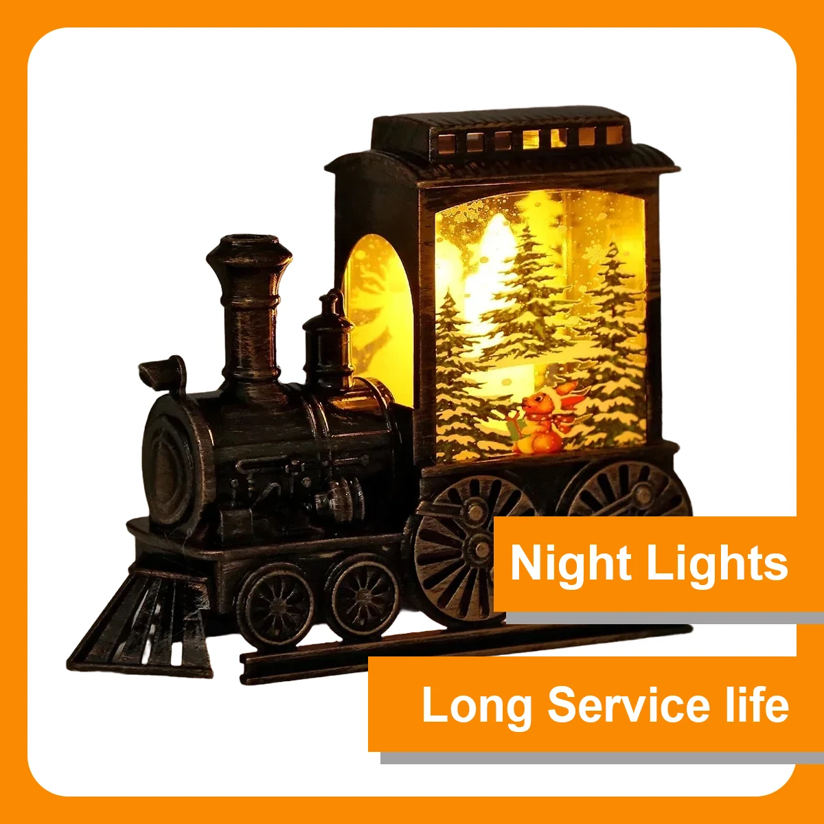 Led Portable Train Night Decorative Christmas Lighted Lights Light House White Lamps Round Desk Show Lamp Sold Bed For And Up 3d